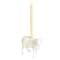 Hello Honey® 6.75" Long White Pastoral Elegance Sheep Taper Candle Holder